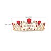 Frcolor Red Crystal Crown,Baroque Ruby Belle Crown Bridal Wedding Rhinestone Tiara Hair Accessories for Women Girls