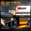 OPL5 2PCS 70 inch Amber White Emergency Truck Running Board Strobe Lights Strip 1152 LED Waterproof Flexible Flashing Warning Hazard Safety Light Strip for Pickup Trucks Snowplow (70 Inch Amber White)