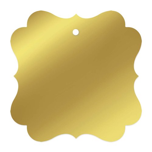 Andaz Press Fancy Frame Square Favor Gift Tags, Metallic Gold Ink, Solid Gold, 24-Pack, Not Gold Foil, for Baby Bridal Shower Party Favors
