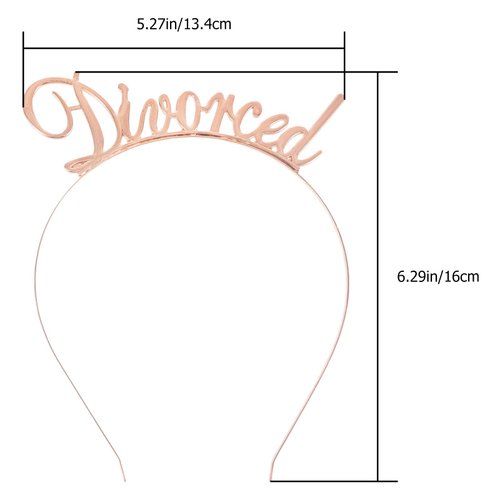 ABOOFAN 2pcs Divorce Headband Hair Ties for Women Divorced Hair Band Letters Hair Band Lady Gifts Womens Hair Accessories Party Hat Crown