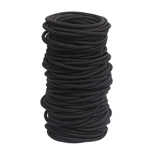 10Pcs Black Hair Ties, Rubber Bands for Hair, Elastic Hair Ties No Damage, Small Hair Bands for Thick Ponytail Women, Hair Accessories, Comforts No Slippage Suitable Elastics and Ties