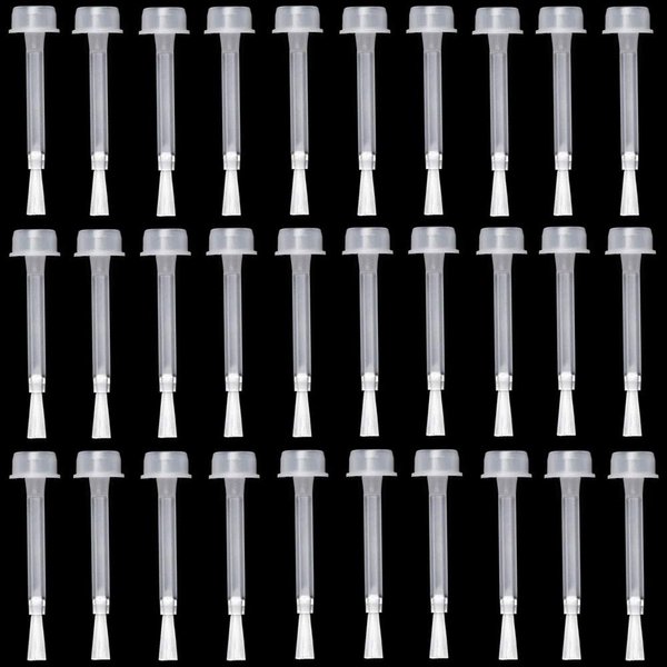 Minelife 30 Pieces Dip Replacement Brush, Nail Polish Replacement Brush Dipping Powder Liquid Replacement Brush for Dipping Powder Base Coat, Top Coat & Activator Brushes