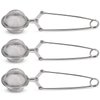 Snap Ball Tea Strainer, JEXCULL 3 Pack Premium Stainless Steel Tea Infuser with Handle for Loose Leaf Tea Fine Mesh Tea Balls Filter Infusers