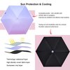 TIME LOVER Compact Travel Sun & Rain Umbrella Windproof Portable Mini Folding Umbrella for Girls Women (gradient purple)