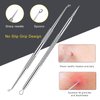 Blackhead Remover Tool, Boxoyx 10 Pcs Professional Pimple Comedone Extractor Popper Tool Acne Removal Kit - Treatment for Pimples, Blackheads, Zit Removing, Forehead,Facial and Nose(All Silver)