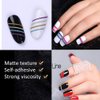 Beuniar Nail Striping Tape Line 40 Rolls Multicolor Glitter Matte Texture Decal Nails Art Adhesive Sticker Foil with 2Pcs Tape Roller Dispenser Holder