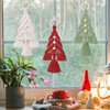 Dremisland Christmas Tree Decoration 3 Set Macrame Christmas Tree Decorative Hanging Ornaments Assembled Macrame Kits Boho Wall Hanging Decor for Christmas Tree Winter New Year Party Supplies