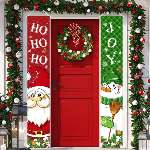 Christmas Banner, Merry Christmas Decorations, Christmas Front Porch Sign, Indoor and Outdoor Decorations