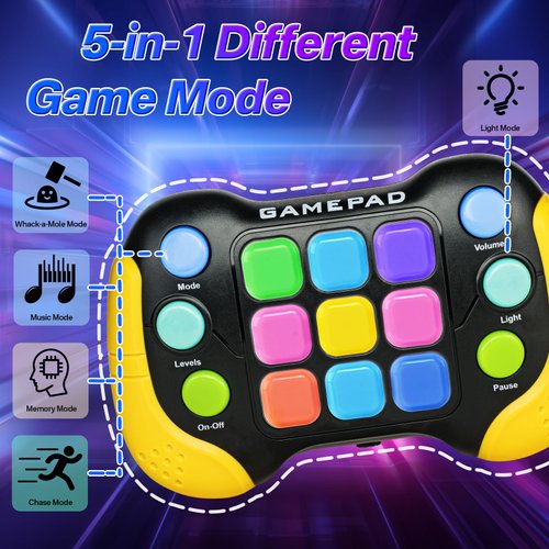 Wdebay Electric Fidget Push It Toys Light Up Kids Games|Bop Outdoor Toys for Ages 8-13 Year Old Girls and Boys Birthday Gifts|Handheld Sensory Toys for Kids with Autism