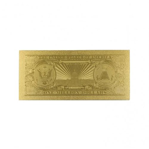 blinkee Miss Lady Liberty 1 Million Dollars Original 24K Gold Plated Bill Collectible Banknotes for Decoration