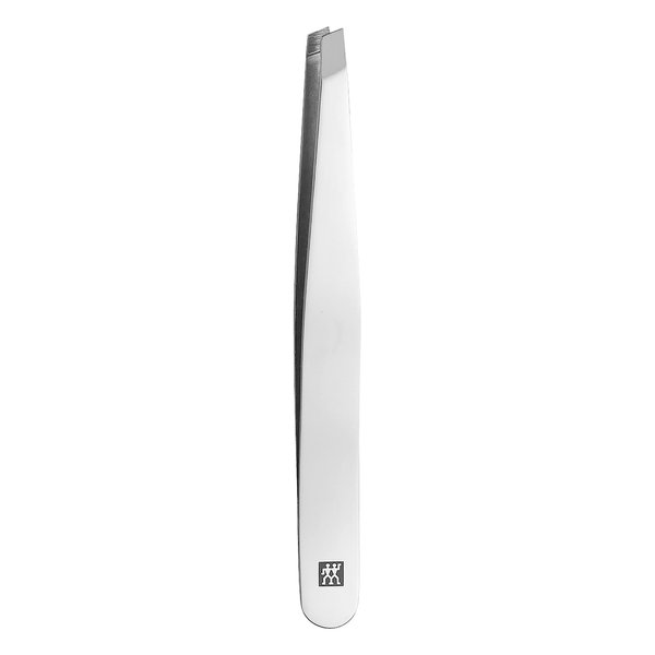 ZWILLING slanted tweezers for precise eyebrow hair removal, stainless steel polished, 90 mm