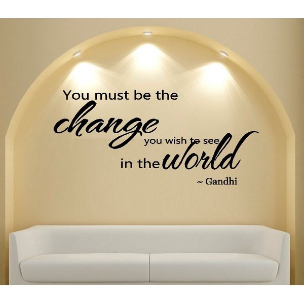 BestPricedDecals You Must BE The Change You Wish to See ~ Wall Decal, 12" X 26"