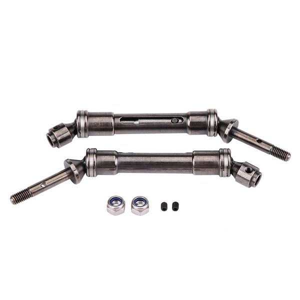 Tbest 2Pcs Drive Shaft, RC Back Drive Shaft Staniless Steel Rear Axle Drive Axle Shaft for RC Car Parts Slash Body Bandit Rear Axles Bandit Rear Axles 2Wd