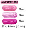 JONHAMWELBOR Happy 25th Birthday Balloon (30pcs 12inch) Hot Pink and Pink Latex Inflatable Clear Confetti Anniversary Party Helium Balloons Decorations Supply for 25 Year Old Women,Girl,Daughter,Her