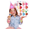 Heart Temporary Tattoos - Valentine Tattoos 96PCS Love Themed Stickers for Kids Birthday Party Supplies, Decorations, Favors, and Prizes - Cute Gifts for Boys and Girls