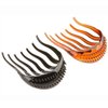 2PCS Heightening Ponytail Insert Hair Comb Bump it UP Volume Hair Styling Insert Comb Fluffy Ponytail fot Hairstyle Styling Beauty Tool (Black + Brown)