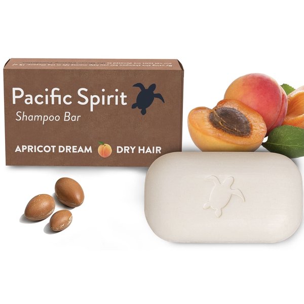 Pacific Spirit Moisturizing Shampoo Bar with Argan Oil for dry Hair - High Shine - Tropical Scent - SLS free, Sulfate-Free, Soap-Free, Zero Waste, Vegan, 3.53 Oz