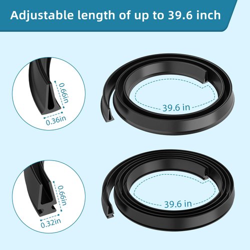 PalpitateC Storm Door Sweep Replacement for Larson & Pella Storm Door Expander Sweep, for Vinyl and Metal Door Sweep Assembly- 2 Specifications Storm Door Seal Rubber Strip