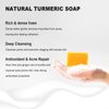KISSIO Turmeric Soap Bar for Face and Body,Cleansing and Oil Control,Smooth Skin,Natural Soap with Turmeric,Aloe Vera and Shea Butter,Handmade Soap Sensitive Skin Formula,3.88 oz