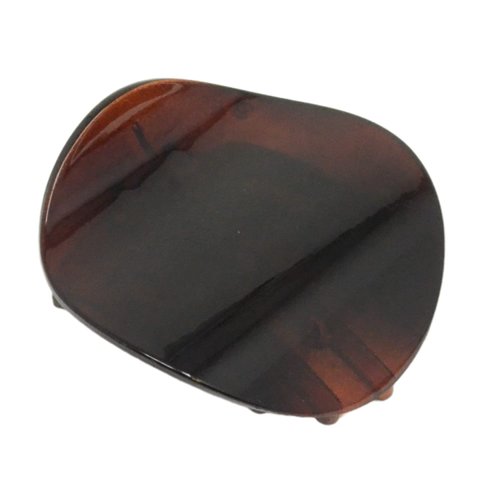Parcelona France Onde Celluloid Tortoise Shell Side Slidein Secure Grip Hair Updo Hinge Duck Hair Claw - 2 3/4 Inch