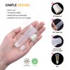 AMORIX 50PCS 10ml Lip Gloss Tubes Clear Empty Lip Balm Containers with White Cap Refillable Soft Cosmetic Squeeze Tubes for Lip Gloss Base Glitter Pigment Powder 2 Syringes + Tag Labels Stickers