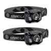 CYCLOPS 210 Lumen Headlamp, Tactical Durable Lightweight Compact Adjustable Stretch Headband Bright 3 Color LED Headlight, AAA Batteries Included, Pack of 2