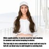 Human Hair Baseball Cap, Wig Hair, Hat Wig Hair Extension Wig Girl Synthetic White Baseball Cap Long Curly Hair Piece Hair Extension (White Hat + Light Brown)