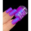 Polish Me Silly Glow 2 The Top- Neon Purple Blue NEON Glow Pop Collection MultiColor Shifting: Mylar Oil Slick Nail Polish