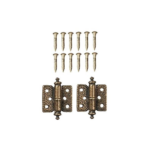 Melody Jane Dollhouse Ornate Butt Hinges Antique Gold Miniature DIY Fittings Hardware