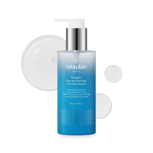 RATAPLAN Donghae deep moisturizing oil to foam cleanser, Daily Makeup Blackheads Removal 7.10 fl oz(210ml)