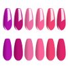 Vishine Hot Pink Fuchsia Gel Nail Polish Set - 6PCS Colors Magenta Purple Gel Polish, Soak Off Gel Polish Set Nail Art LED UV Nail Lamp Cured,8ml Each Bottle Nail Gel Kit Glamour Gifts