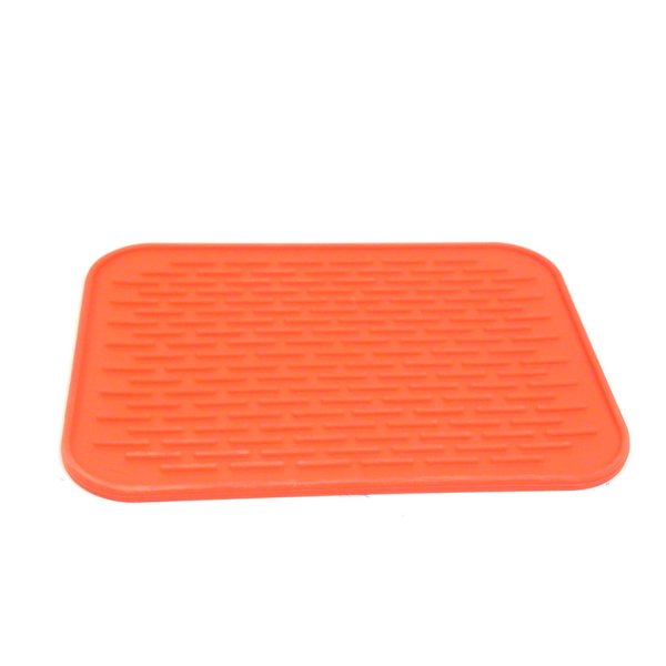 Small Pet Placemat for Single Bowl (Bowl Not Included) 8.5 in. X 6 in. (orange)