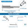 [Patent] Muzata 40Pack Invisible Cable Railing Kit for 1/8" Wire Rope Upgraded Hand Swage Tensioner T316 Stainless Steel Cable Railing Hardware Compeletly Hidden for 2"x2" Metal Deck Post CB40