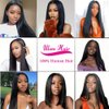 Brazilian Straight Bundles With Closure 3 Bundles Unprocessed Virgin Human Hair Bundles With Free Part Lace Closure Hair Extensions Natural Color (22 24 26+20", Free Part)