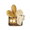 Self Care Gift Bundle for Women - Spa Gift for Mother's Day - Eco-conscious Gift Basket | Wood Body Brush, Wood Paddle Hair Brush, Loofah Body Sponge, Soap Saver Pouch, Shampoo & Conditioner Bar