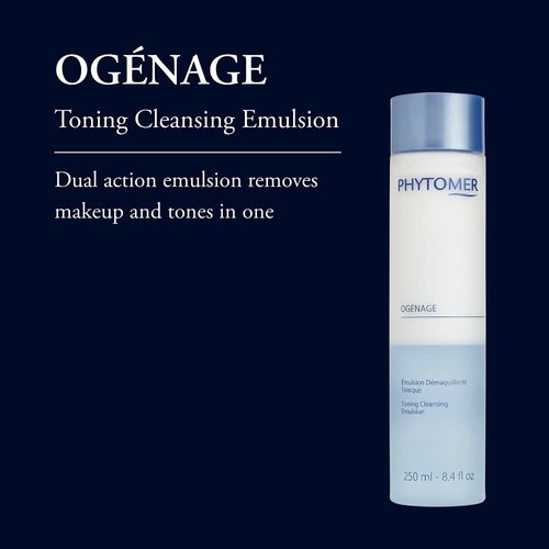 PHYTOMER Ogénage Toning Emulsion Face Cleanser | Purifying Skin Cleanser Removes Makeup and Tones in One | Soothing, Anti-Aging Facial Cleanser | 250ml