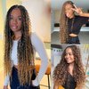 Human Braiding Hair 20 Inch Deep Wave Bulk P4/27 Human Hair for Braiding No Weft 2 Bundles 100g Curly Human Hair for Boho Braids 100% Unprocessed Brazilian Virgin Hair for Human Hair Extensions