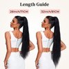 LONAI Ponytail Extensions, Versatile Elastic Band Black Brown Ponytail Extension for Women, 28" Long Straight Soft Natural Synthetic Pony Tails-Black Brown