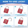 MECCANIXITY Combination Padlock, 8-Digit Push Button Padlock 4-Position Locking Mechanism Security Combination Lock for Locker Gym Sports Locker Cabinet Toolbox (Silver, Pack of 2)