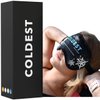 COLDEST Eye Mask Cooling Gel Reusable Cold for Puffy Eyes, with Soft Plush Backing for Dark Circles, Migraine, Stress Relief