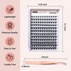 Cluster Lashes with Eyelash Applicator, Individual Lashes Natural Look, 40D DIY Eyelash Extensions with Soft Band, 144pcs D Curl Long Eyelash Clusters(30D 40D, 8-16MIX)