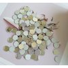 Set of 200pcs Small Round Glass Crafts, Real Glass Mirror Mosaic Tiles (Dia 1x1cm)