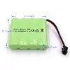 Gecoty 4.8v Battery Pack,2400mAh nimh Battery Pack,Rechargeable RC Battery with Charge Cable,SM 2P Plug for Trucks 1:18, 1:16,1:14,Remote Control Car,RC 4x4 Trucks