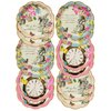 Talking Tables Truly Alice Disposable Plates, 12 Count, 7.3 inches for Tea Party or Birthday