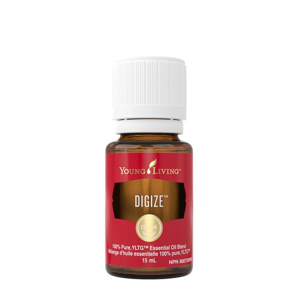Young Living DiGize Essential Oil Blend | 15ml | 100% Pure & Natural Blend of Essential Oils for Digestion Support and Gut Health, Soothing Aromatic and Topical Blend for Wellness