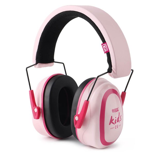 GREEN DEVIL Kids/Toddler Ear Protection Safety Ear Muffs Design For Age 3-16 Noise Cancelling Headphones SNR 27.4dB Kids Hearing Protection Earmuffs Sensory Headphones for Autism Kids (Pink)