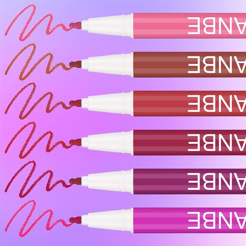 UCANBE 2pcs Matte Lip Tint Stain Set, 1 Lip Stain & 1 Lip Liner Pencil, Long Lasting Waterproof Lightweight Non-sticky Liquid Lipstick for Women & Girl (04 ROSEWOOD)