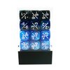 36pcs 12mm Positive and Negative Dice Counters Marble Blue+Gemini Blue&Black Set, Small Token Dice Loyalty Dice Compatible with MTG, CCG, Card Games