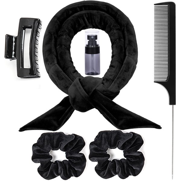 Heat Less Curling Rod Headband Hair Curlers to Sleep in Heat Less Curls Overnight Curls Heatless Curling Set No Heat Hair Curlers for Blowout Long Hair