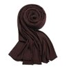 Hophor Fashion Jersey Scarf for Women Hijab Muslim Stretch Cotton Head Scarf Wrap(Coffee)